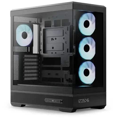 Carcasa AeroCool P500B, Middle Tower, Fara sursa (Negru)