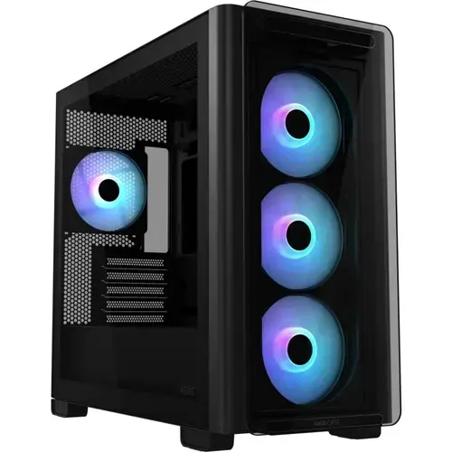Carcasa ASUS A23 PLUS TG ARGB, Mini Tower (Negru)