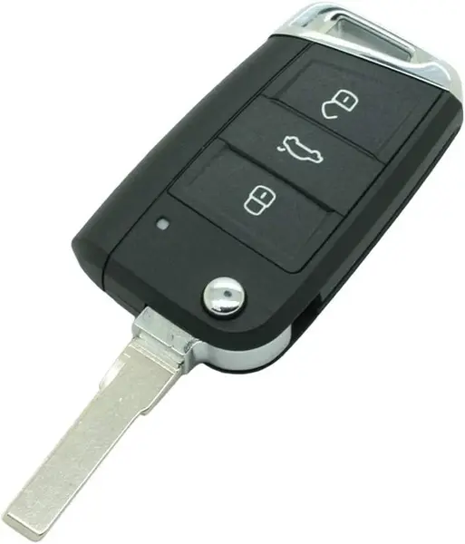 Carcasa Cheie Auto 3 butoane pentru VW Golf 4, Passat B5, Bora, Polo, Skoda Octavia 1, Fabia, Superb – Compatibila Volkswagen, Skoda, Seat, tip Briceag