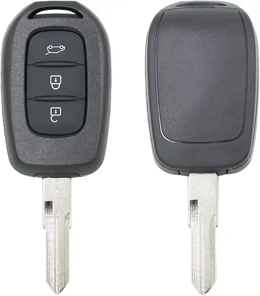 Carcasa cheie auto Techstar compatibila Dacia Logan/Sandero/Duster/Dokker/Lodgy + Renault Trafic, 3 butoane, lamela VAC102, neagra – fara electronica