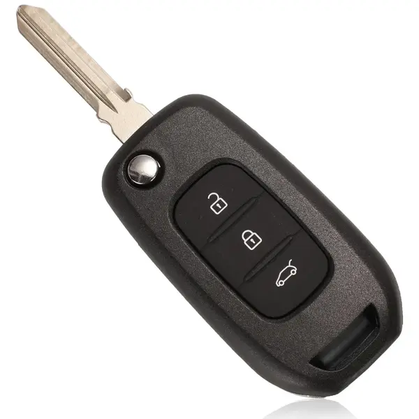 Carcasa cheie auto Techstar, compatibila Dacia-Renault, 3 butoane, tip briceag, cu lama HU136