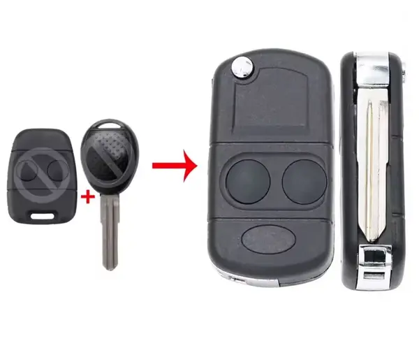 Carcasa Cheie Auto tip Briceag compatibila cu Land Rover Freelander, Transformare din Cheia Normala
