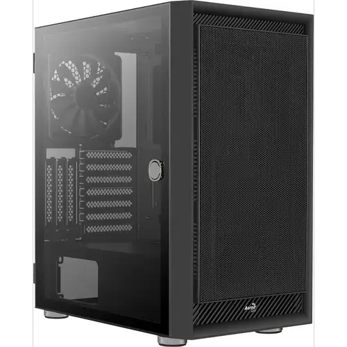 Carcasa computer, Aerocool, Sticla temperata, Negru