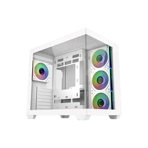 Carcasa Cooler Master Elite 681, Middle Tower, Sticla securizata, 48.45 L, Ventilatoare ARGB (Alb)