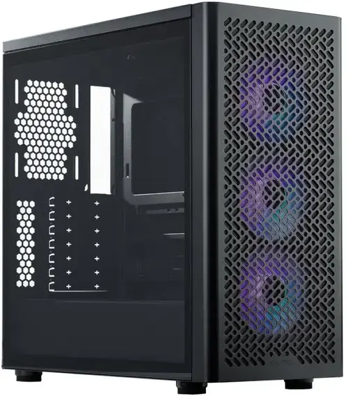 Carcasa CoolerMaster ELITE 502, Mid Tower, 7 sloturi expansiune, 3 Ventilatoare ARGB 120mm (Negru)