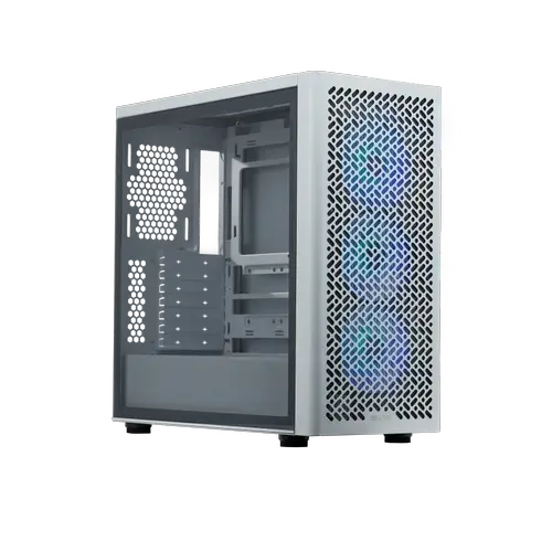 Carcasa CoolerMaster ELITE 502, Mid Tower, 7 sloturi expansiune, 3 Ventilatoare ARGB 120mm (Alb)