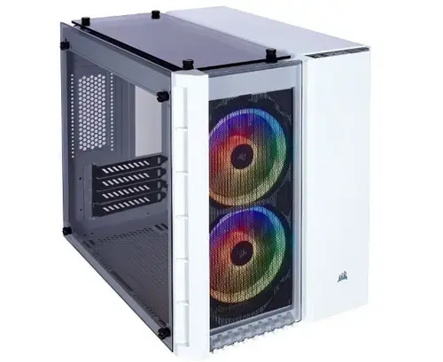 Carcasa Corsair Crystal 280X RGB, MicroATX (Alb)