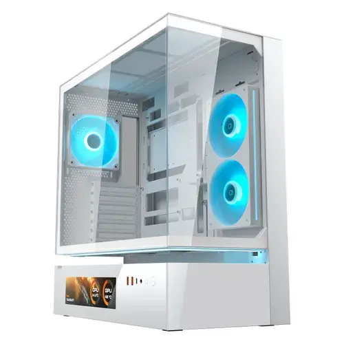 Carcasa COUGAR CFV235 Vision, Mid Tower, ARGB, Sticla securizata (Alb)