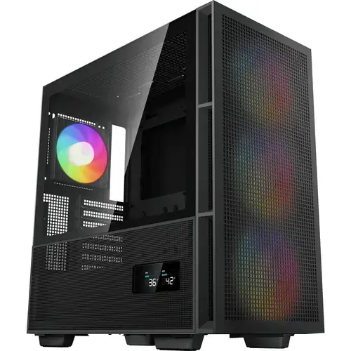 Carcasa Deepcool CH560 Digital, Middle Tower, E-ATX 4 Ventilatoare ARGB (Negru)