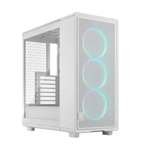 Carcasa Fractal Design Epoch White TG Clear, iluminare RGB, Middle Tower, Fara sursa (Alb)