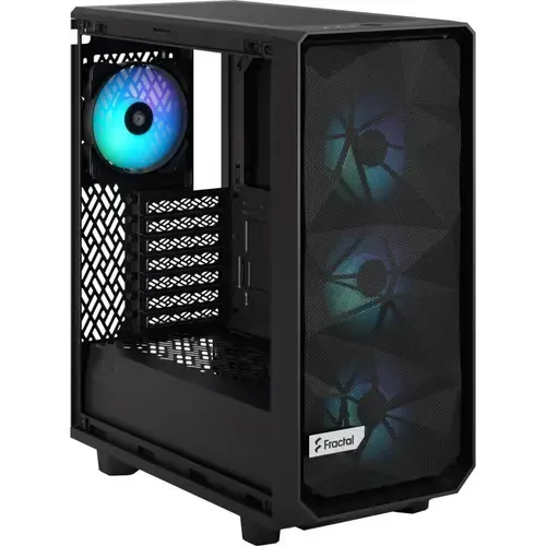 Carcasa Fractal Design Meshify 2 Compact RGB, Middle Tower, fara sursa, ATX (Negru)