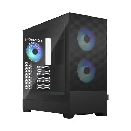 Carcasa Fractal Design Pop Air RGB Black TG Clear Tint, FD-C-POR1A-06, Mid-Tower (Negru)