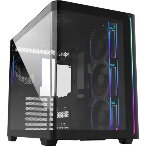 Carcasa FSP M580 PLUS, Middle Tower, Tempered glass, Negru