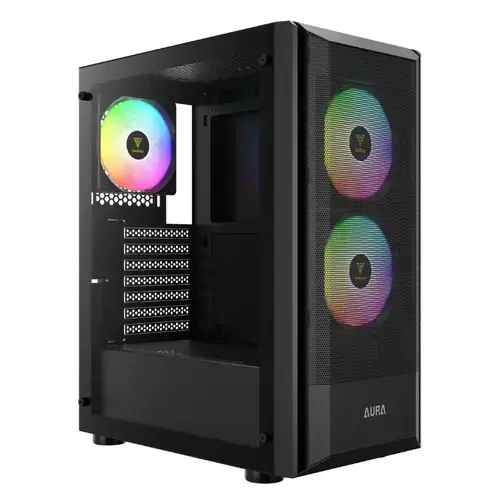 Carcasa Gamdias Aura GC6, ARGB, Middle Tower (Negru)