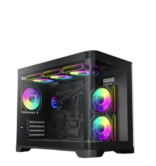 Carcasa Gamemax Hype-M, Middle Tower, Tempered glass, Negru