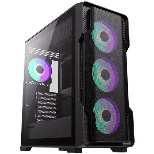 Carcasa Gamemax Siege Black, Middle Tower, Fara sursa, ATX