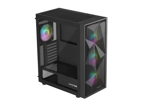Carcasa GENESIS DIAXID 605 ARGB, Middle Tower, tempered glass, Negru