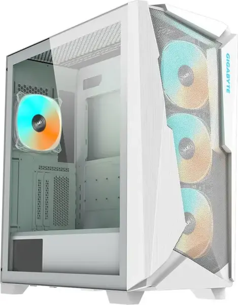 Carcasa GIGABYTE C301 GLASS V2, Mid Tower, Sticla securizata, USB3.0/USB-C, 4 Ventilatoare ARGB (Alb)