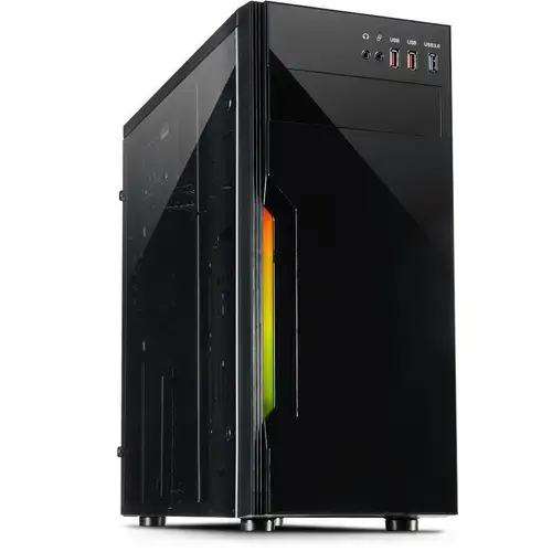 Carcasa Inter-Tech B-42, RGB, Middle Tower (Negru)