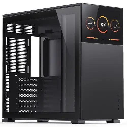 Carcasa Jonsbo D41 STD Screen, Middle Tower, Fara sursa, ATX, Display frontal TFT 8inch (Negru)