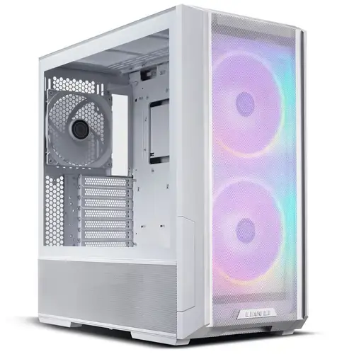 Carcasa Lian Li LANCOOL 216, Tempered Glass, Mid-Tower, fara sursa, ARGB, Alb