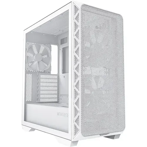 Carcasa Montech AIR 903 Base, fara sursa, mesh, tempered glass (Alb)