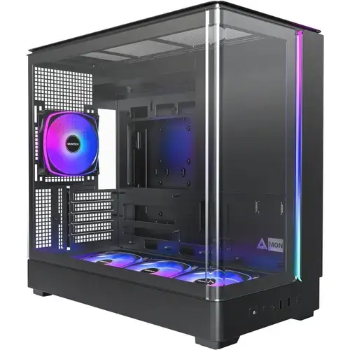 Carcasa Montech KING 15 PRO, Mini Tower, Tempered glass, Negru