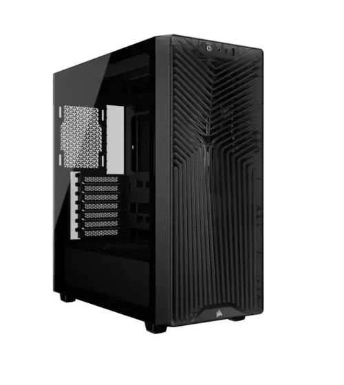 Carcasa PC CORSAIR 3200D RS MID TOWER, 3 Ventilatoare RS120 incluse, Sticla securizata, ATX (Negru)