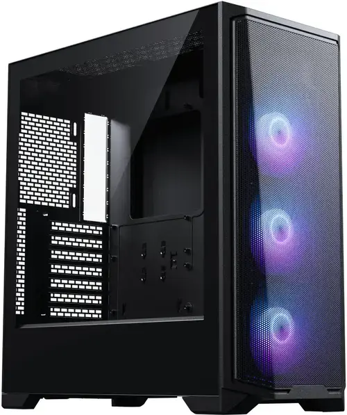 Carcasa Phanteks Eclipse G370A, Mid-Tower, E-ATX, Sticla laterala securizata, 7 sloturi expansiune (Negru)