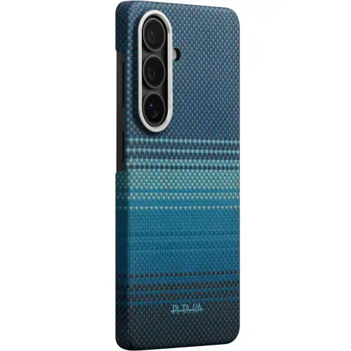 Carcasa Pitaka Edge pentru Samsung Galaxy S26 Plus, Aramid, subtire (Albastru)