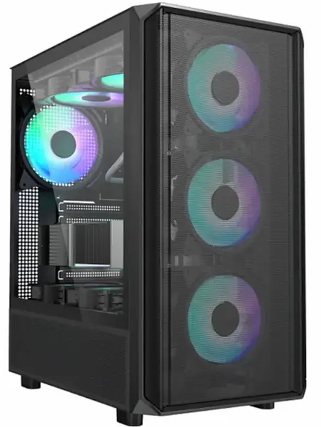 Carcasa Serioux Vanguard, Middle Tower, Tempered glass, Negru