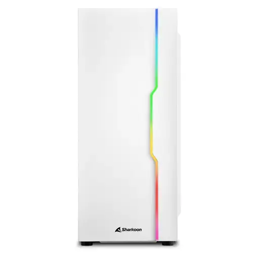 Carcasa Sharkoon RGB SLIDER ATX, fara sursa, Middle Tower, Alb