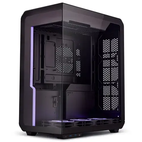 Carcasa SSUPD Xhuttle, Mid Tower, Sticla securizata, 7 sloturi expansiune (Negru)