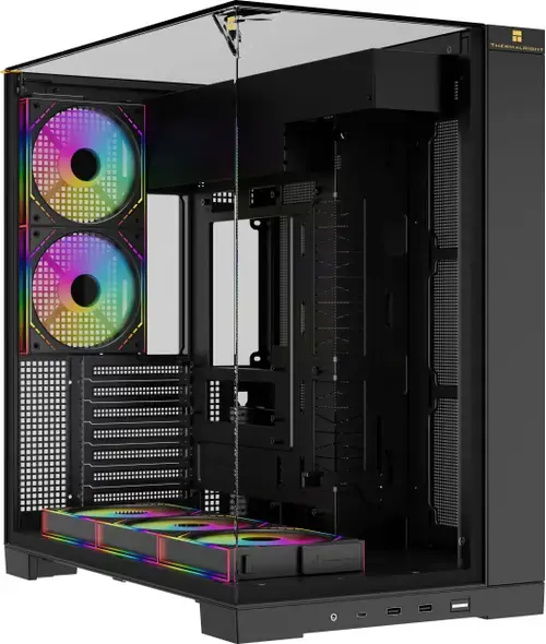 Carcasa Thermalright A70 FAN, ATX, ABS + SPCC + Sticla securizata, Vedere ultra-panoramica 270, 5 ventilatoare incluse (Negru)