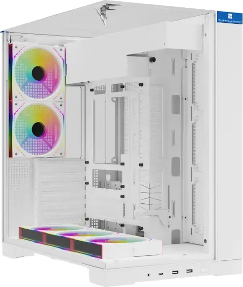 Carcasa Thermalright A70 FAN, ATX, ABS + SPCC + Sticla securizata, Vedere ultra-panoramica 270, 5 ventilatoare incluse (Alb)