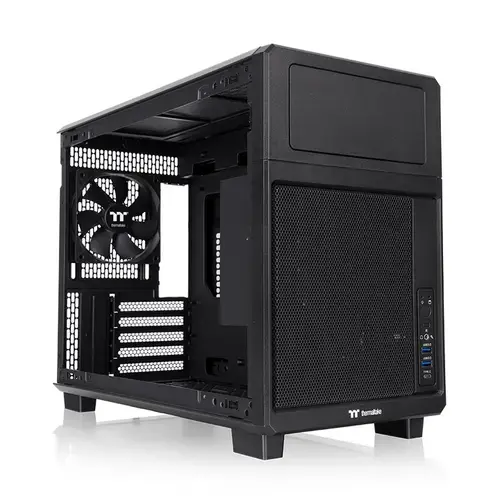 Carcasa Thermaltake TR200, Mini Tower, Micro-ATX, Fara sursa (Negru)