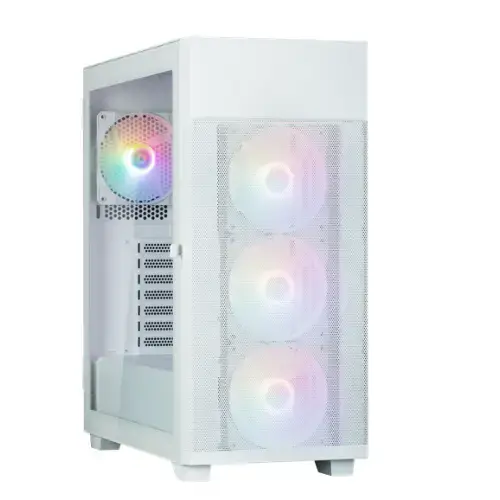 Carcasa Zalman S5 Neo, Middle tower, Tempered glass, fara sursa, Alb