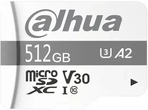 Card de memorie Dahua TF-P100/512GB, microSDXC, 512GB, UHS-I U3, V30, Clasa 10