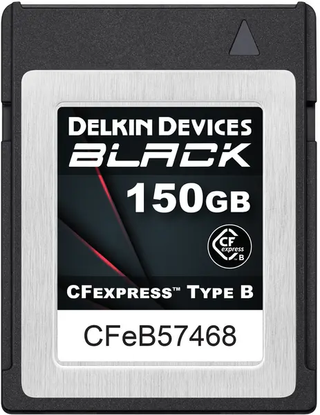 Card de memorie Delkin - 150GB, BLACK, CFexpress Type B, negru