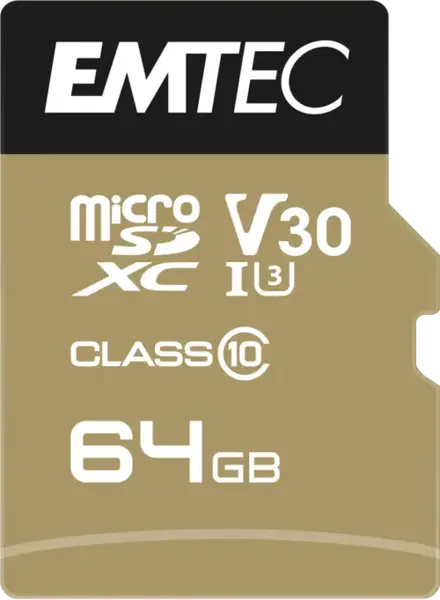Card de memorie Emtec SpeedIN Pro, 64GB, microSDXC, V30, A1, 4K, Adaptor SD inclus