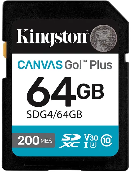 Card de memorie Kingston - Canvas Go! Plus Gen 4, 64GB, SDXC, Class 10