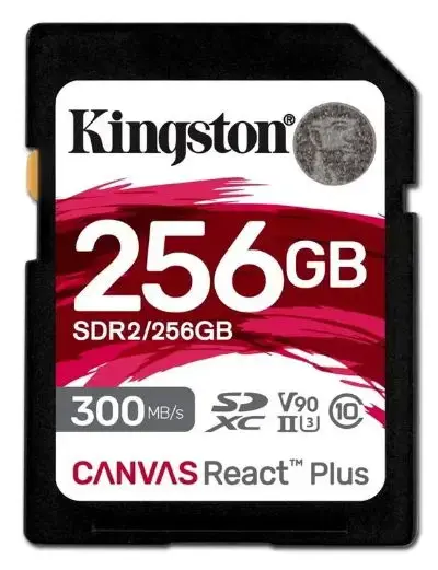 Card de memorie Kingston Canvas React Plus SDXC, 256GB, UHS-II U3, Clasa 10, V90