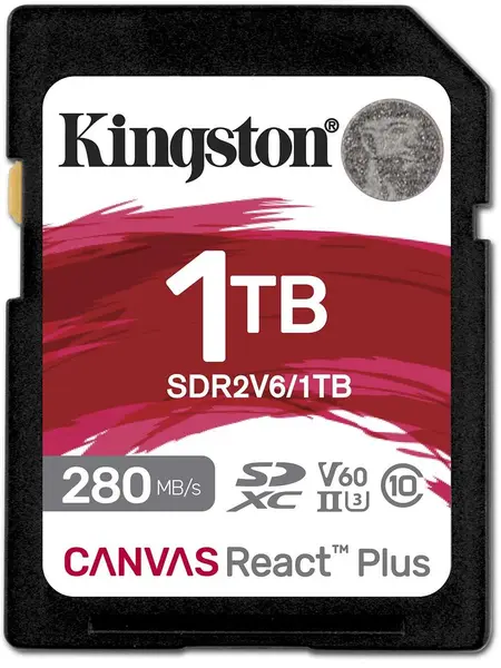 Card de memorie Kingston - Canvas React Plus V60, 1TB, SDXC, Class 10