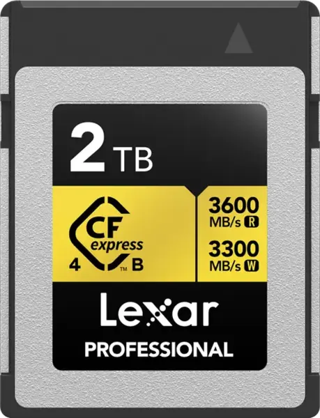 Card de memorie Lexar CFexpress 4.0 Pro Gold LCXEXP4002T-RNENG, 2TB, PCIe 4.0 x2, CFexpress Type-B