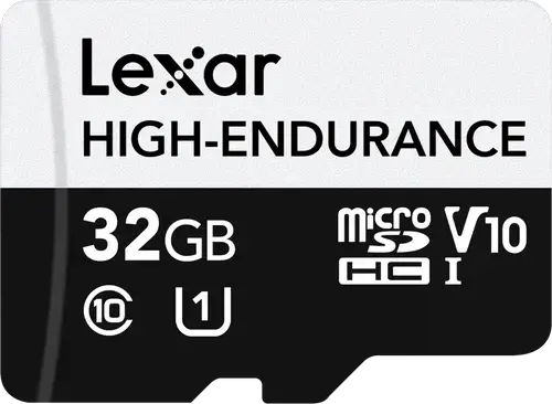 Card de memorie Lexar High-Endurance, 32GB, microSDHC, UHS-I U1, V10, Clasa 10