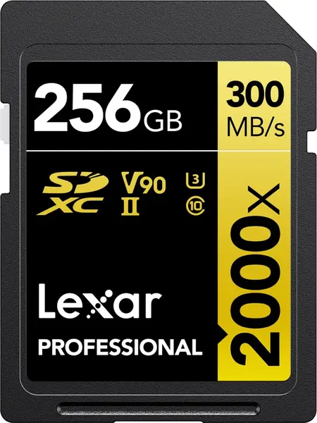 Card de memorie Lexar - Professional, 2000x, 256GB, SDXC, UHS-II, C10 V90 U3