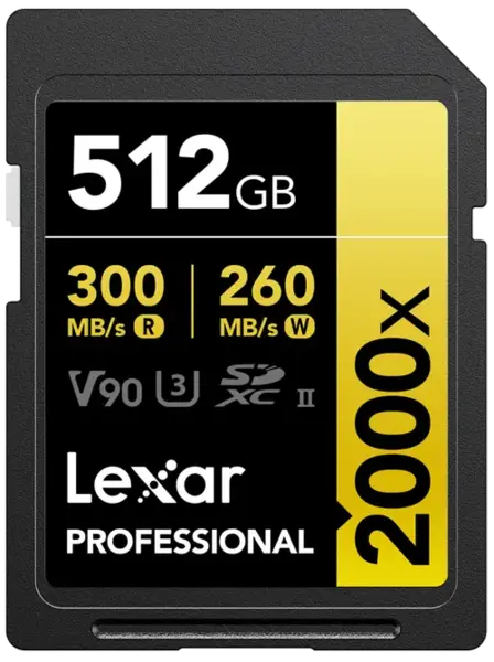 Card de memorie Lexar Professional LSD2000512G-RNNNG, 512GB, SDXC, UHS-II U3, V90