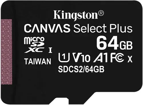 Card de memorie MicroSD Kingston Canvas Select Plus, 64GB, UHS-I, Class 10