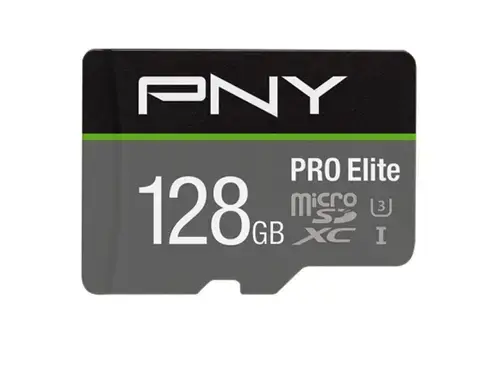 Card de memorie PNY PRO Elite, 128GB, microSDXC, UHS-I U3, Clasa 10