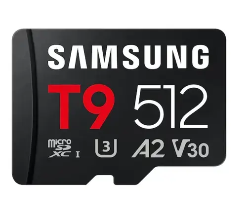 Card de memorie SAMSUNG T9 MB-MH512T/WW, 512GB, microSDXC, UHS-I U3, A2, V30
